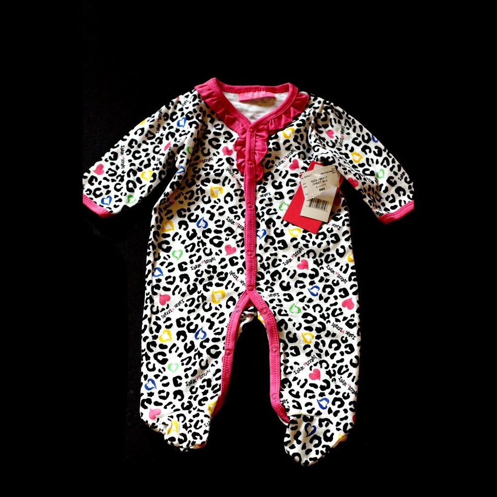 Isaac Mizrahi Infant Girls Pink One-Piece Romper Bodysuit - 6m - NWT
